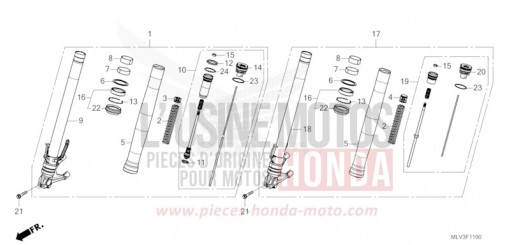 FOURCHETTE AVANT CB1000ST de 2026
